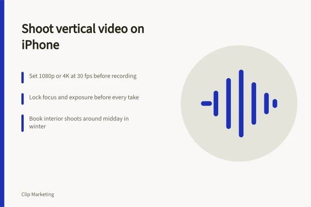 Card on iPhone vertical video settings for UK small businesses. How to shoot vertical video on an iPhone for UK small businesses