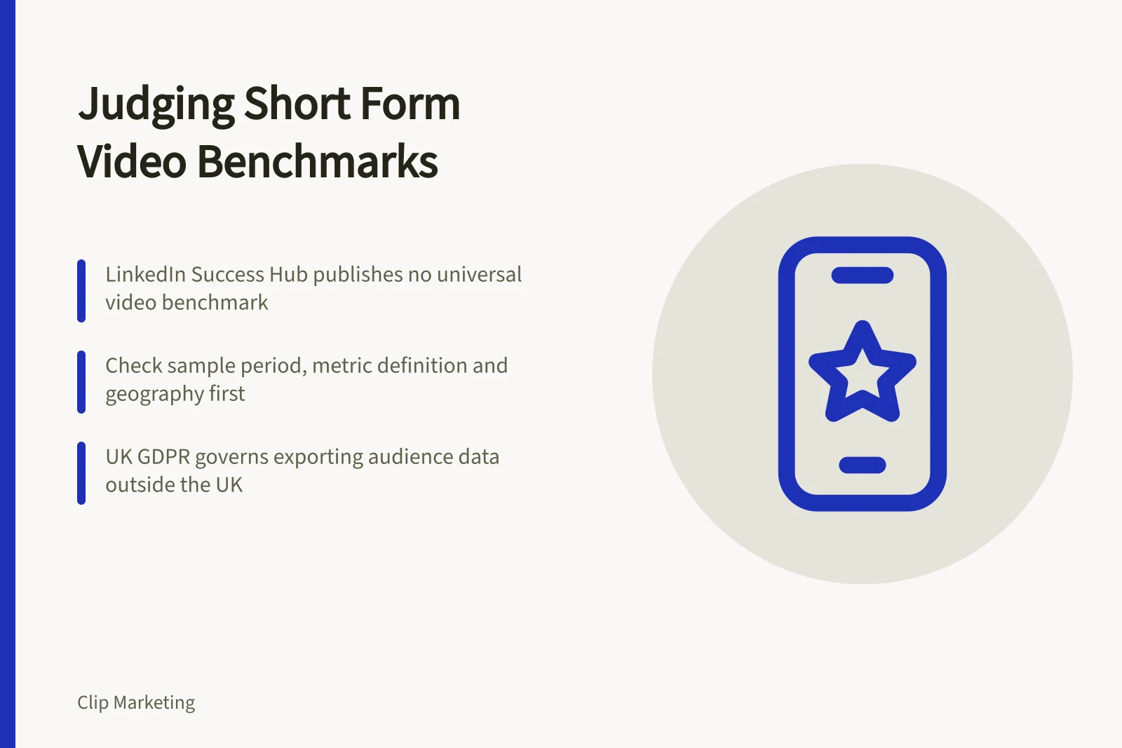 Card on judging short form video benchmark research and UK data rules