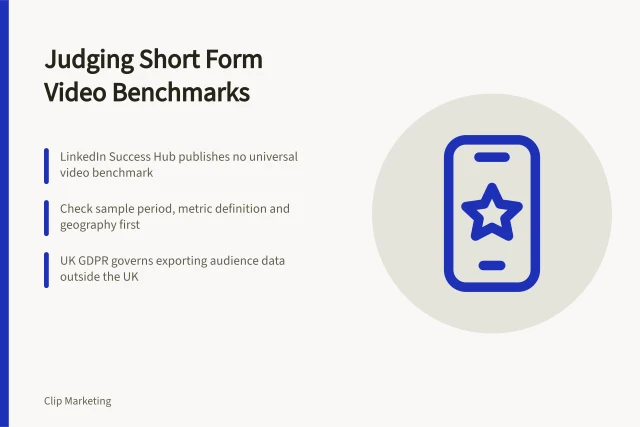 Card on judging short form video benchmark research and UK data rules. Where can you find reliable short form video benchmark research?