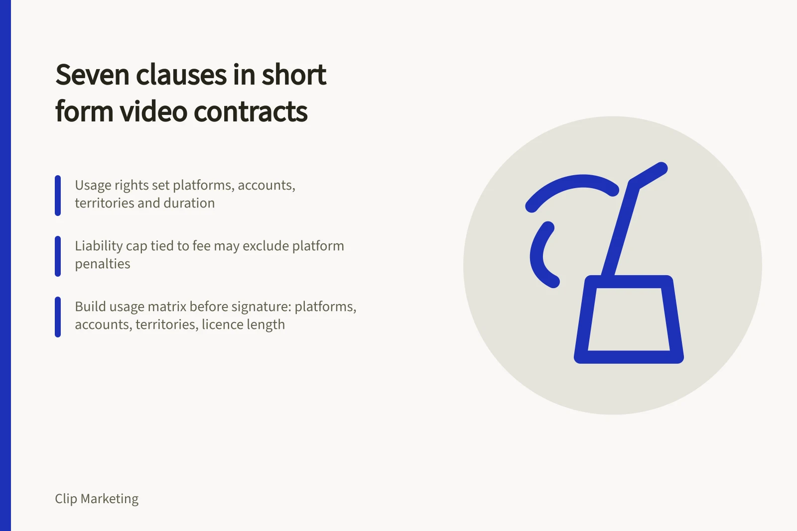 Contract clauses for short form video commercial agreements