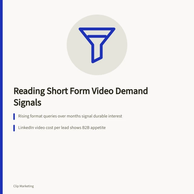 Card on reading short form video demand signals from search and ads. How to read short form video demand signals from search and ads
