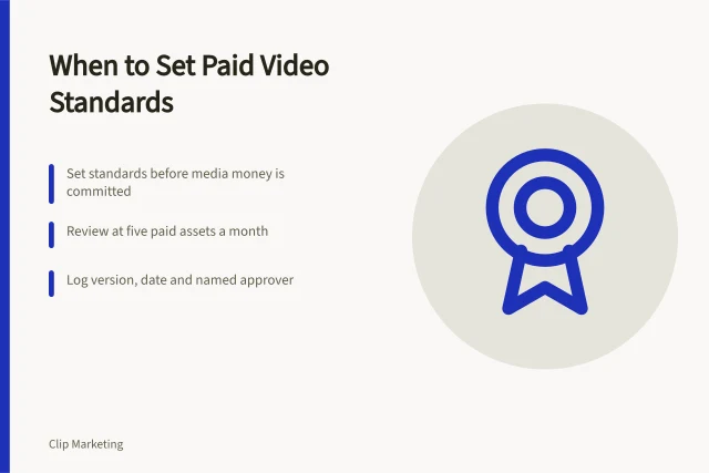 Card on timing paid short-form video service standards and approval rules. When to set short form video service standards for paid ads