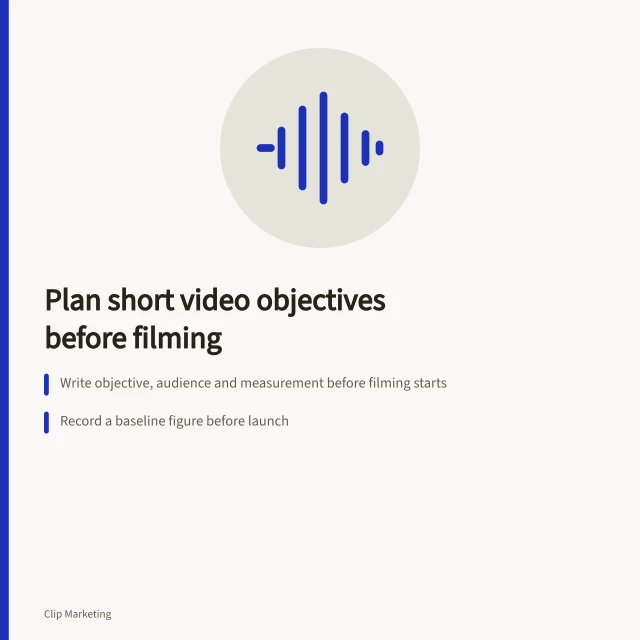 Card on short form video strategy planning and measurement mistakes. Why short form video strategy mistakes start with unclear objectives